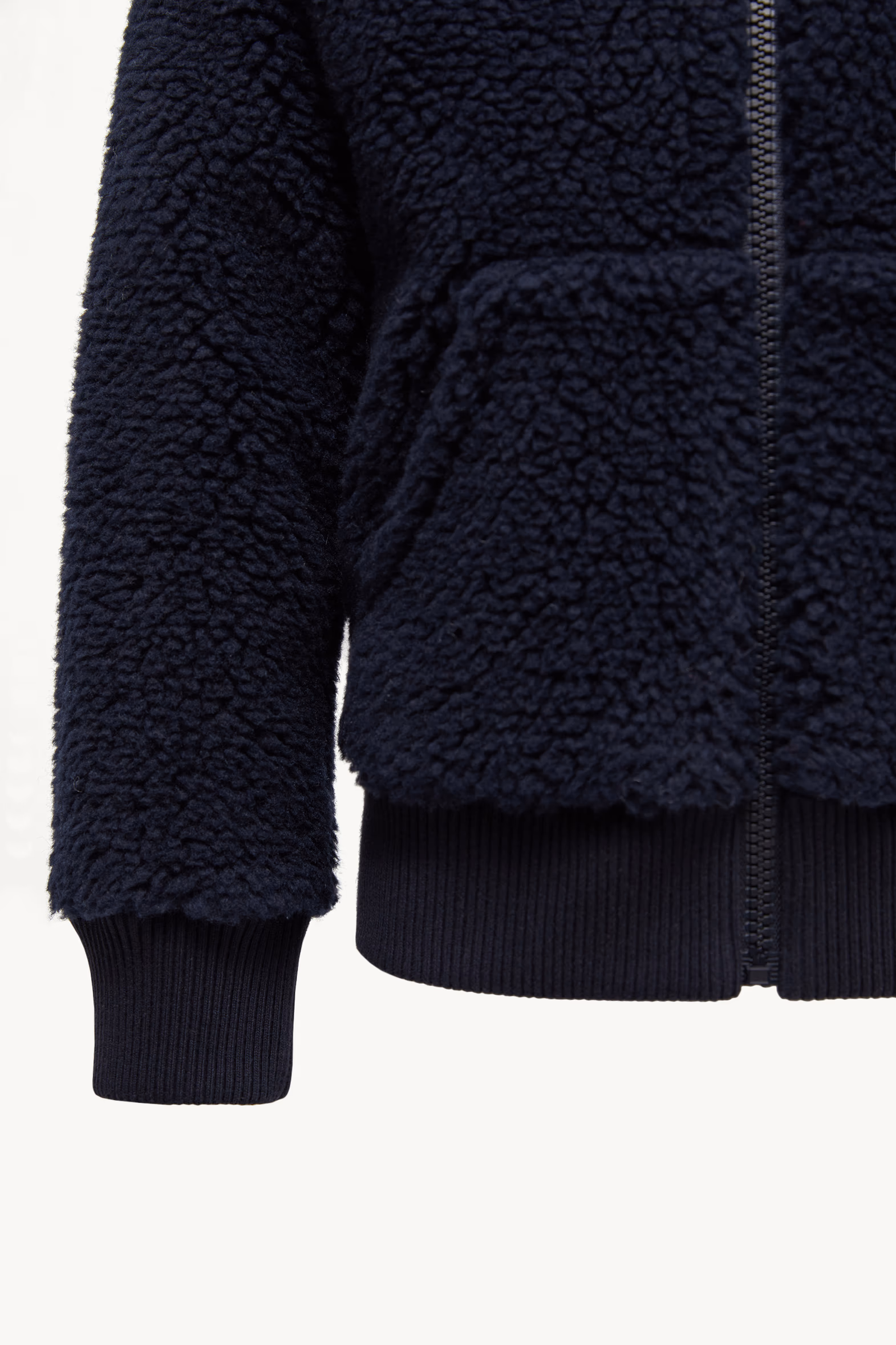 Teddy Zip-Up Hoodie Boy Night Blue Moncler 5